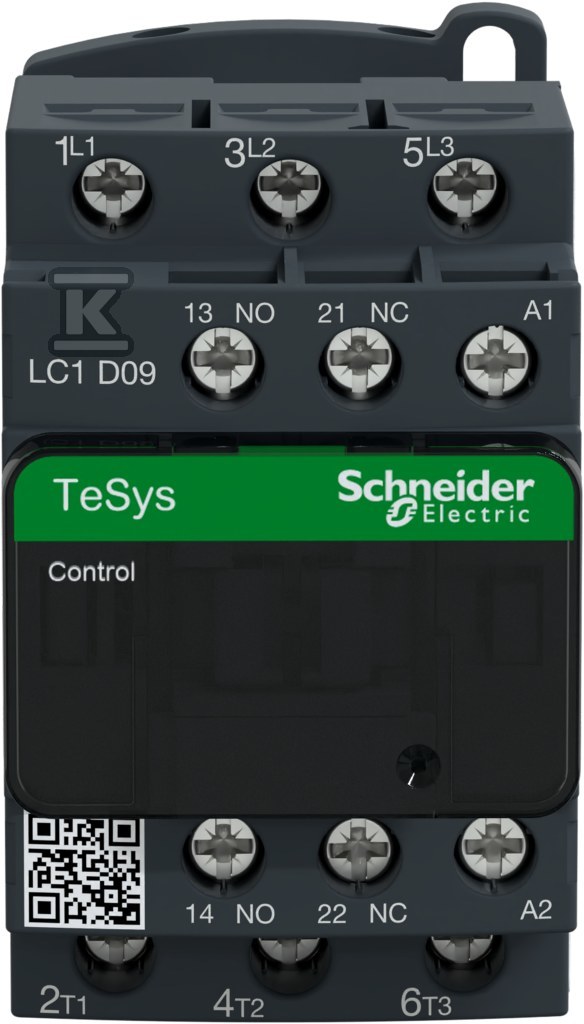 Контактор силовий TeSys D AC3 9A 3P 1NO - LC1D09E7